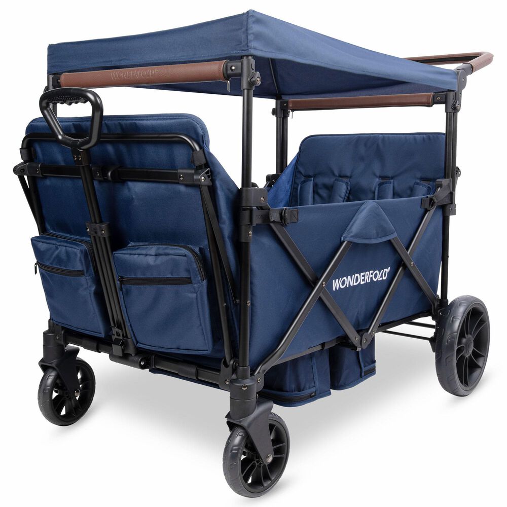 Wonderfold XR Series Rev 4-Seater Stroller Wagon in Navy, , large