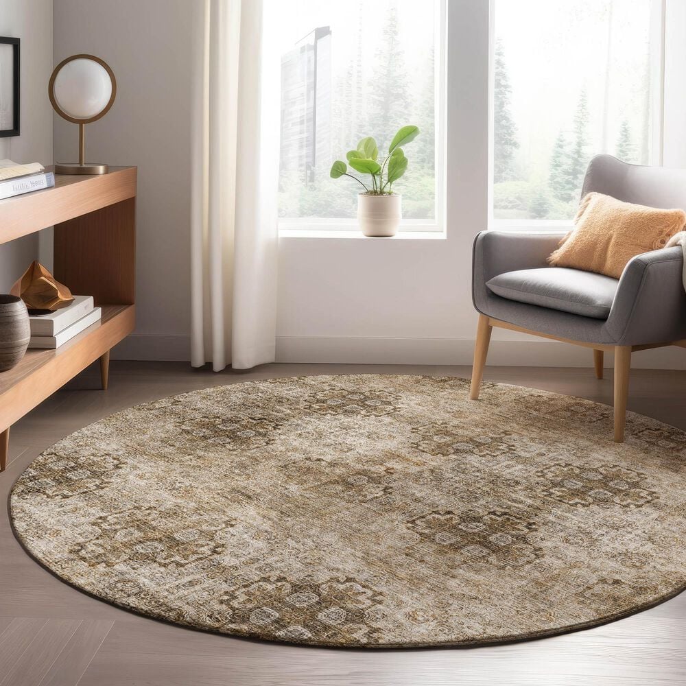 Dalyn Rug Company Trevi TV16 8&#39; Round Taupe Area Rug, , large