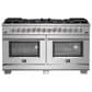 Forno Capriasca 60" Freestanding Dual Fuel Range in Stainless Steel, , large