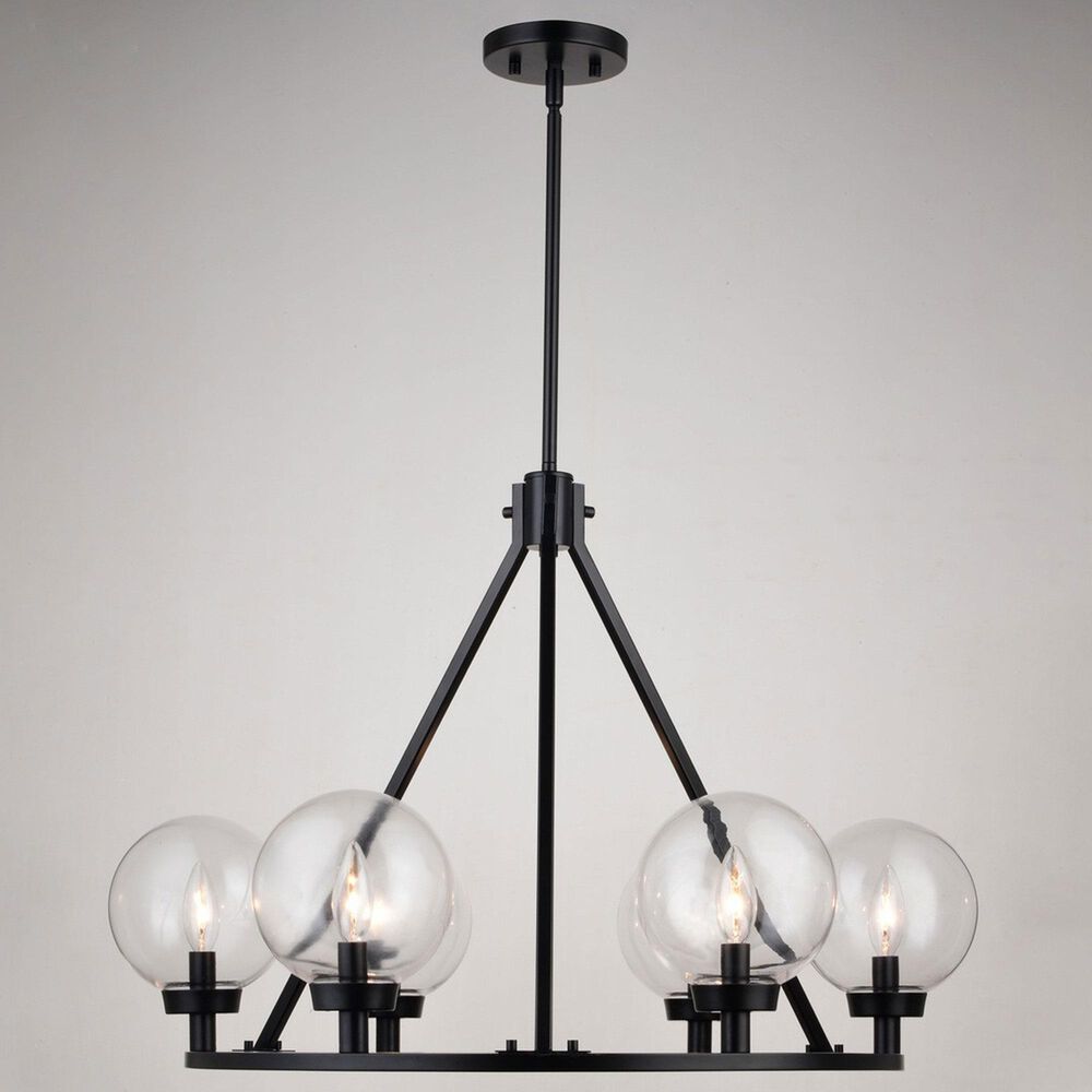 Vaxcel Lander 6-Light Chandelier in Matte Black, , large