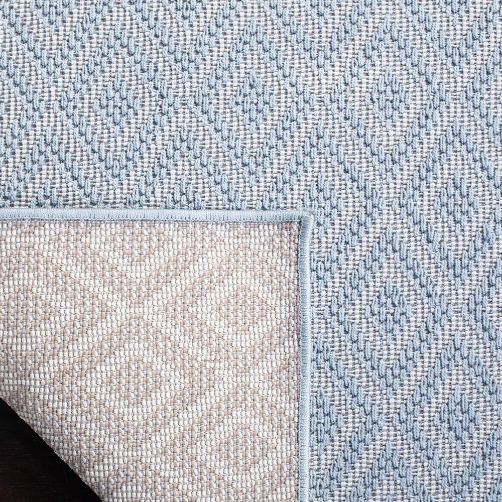 Safavieh Bermuda Geometric 2&#39; x 6&#39; Light Blue and Cream Indoor/Outdoor Area Performance Rug, , large