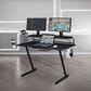 Rta Products Llc Carbon Computer Gaming Desk with Shelving in Black, , large
