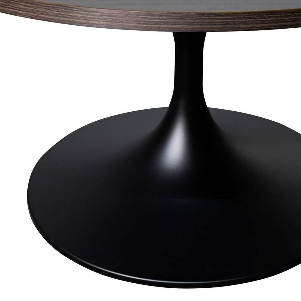 Leisuremod Verve 27&quot; Coffee Table with MDF Top in Black and Dark Brown, , large