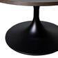 Leisuremod Verve 27" Coffee Table with MDF Top in Black and Dark Brown, , large