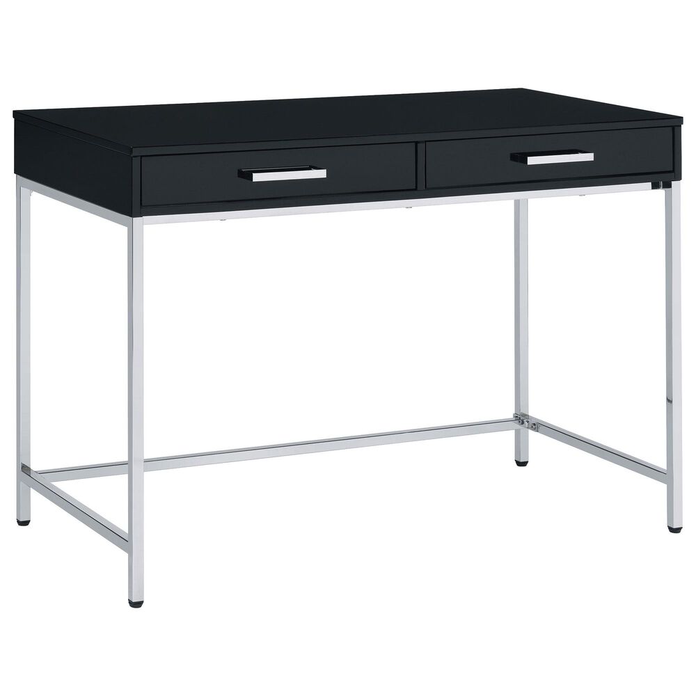 OSP Home Alios Writing Desk in Black and Chrome, , large
