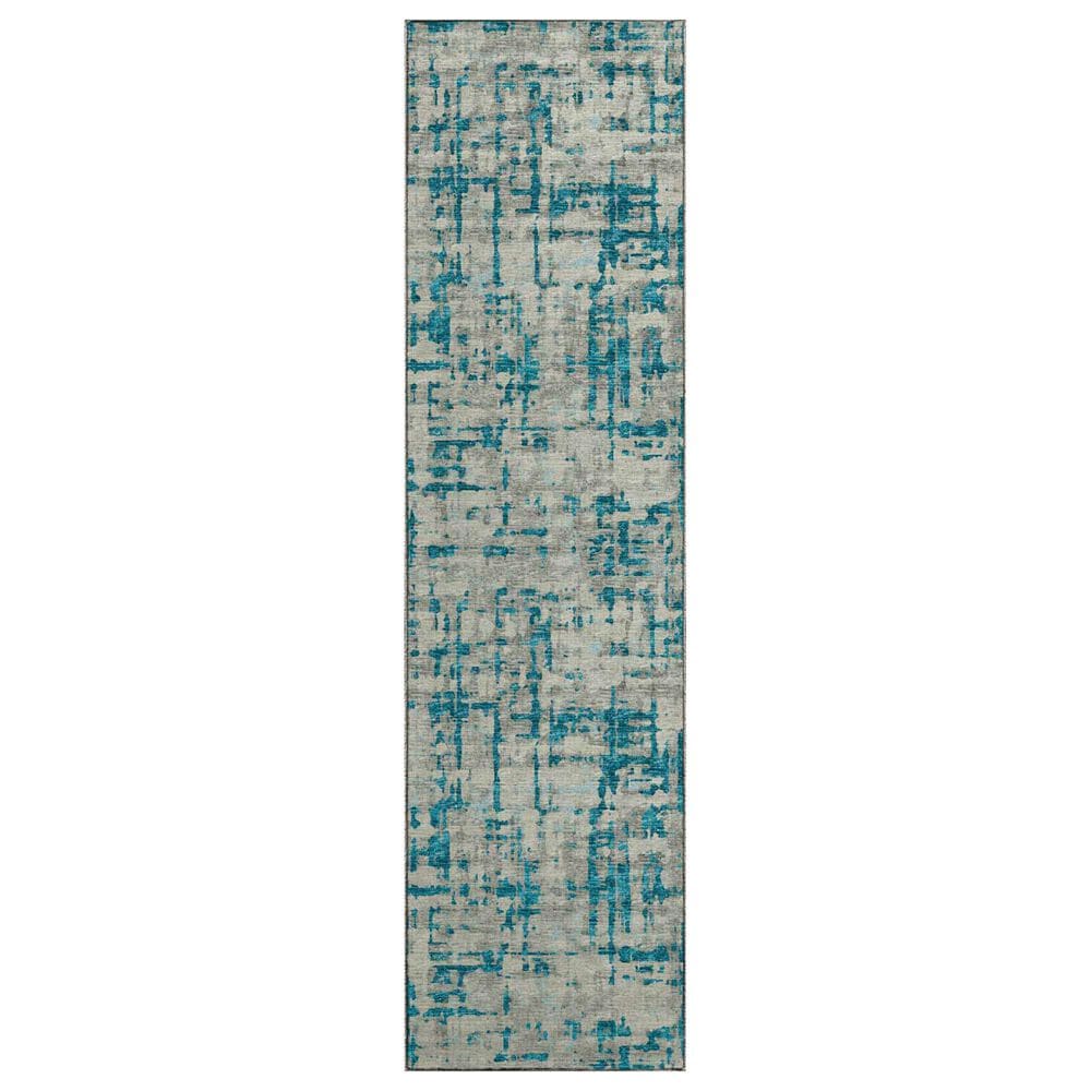 Dalyn Rug Company Brisbane Abstract 2"3" x 7"6" Teal Runner, , large