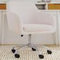 Linon Home Decor Rylen Office Chair with White Cushion in Silver, , large
