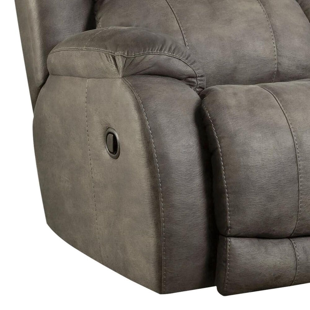HomeStretch Denali Manual Reclining Loveseat with Console in Grey, , large