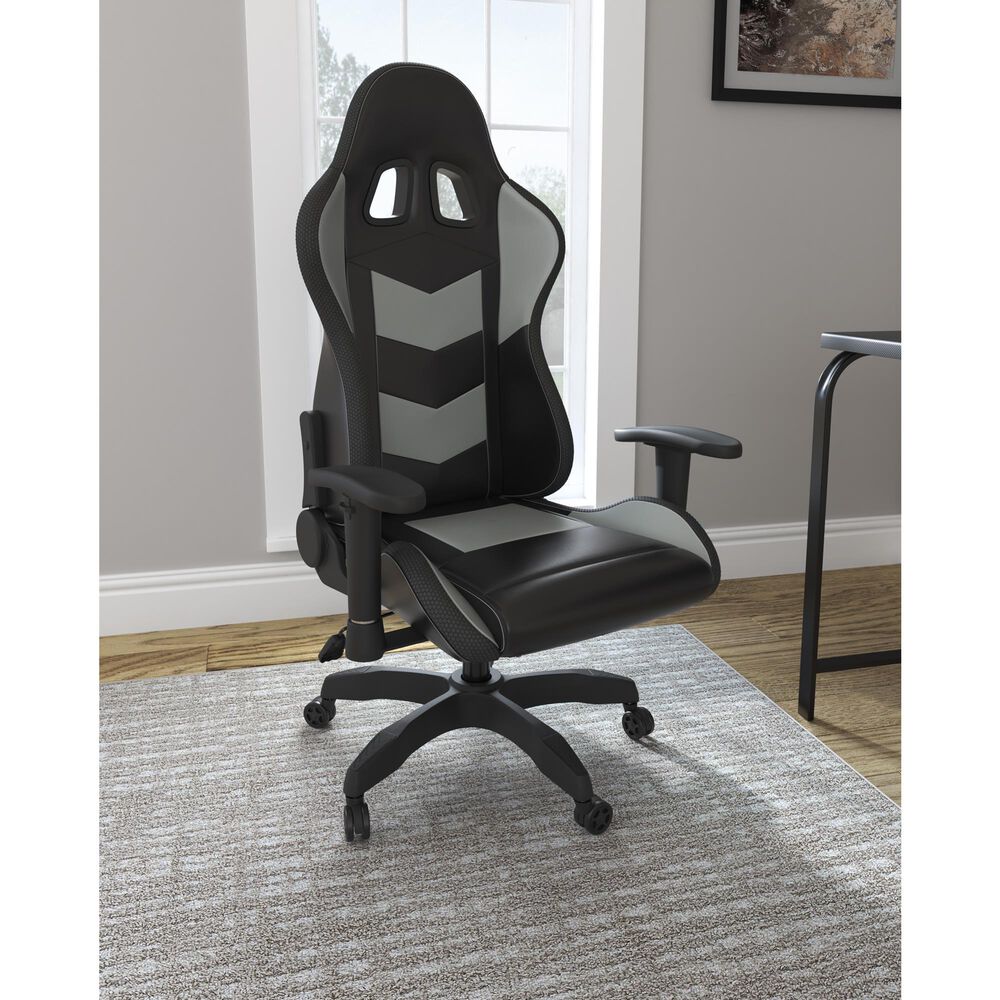 Ashley Lynxtyn Swivel Desk Chair in Black, , large