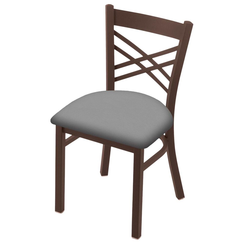 Holland Bar Stool 620 Catalina 18" Chair with Bronze and Canter Folkstone Grey Seat, , large