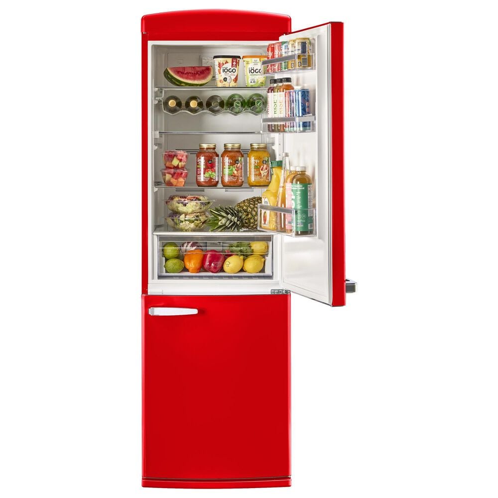 Unique Appliances Classic Retro 12 Cu. Ft. Bottom Freezer Regfrigerator In Candy Apple Red, , large