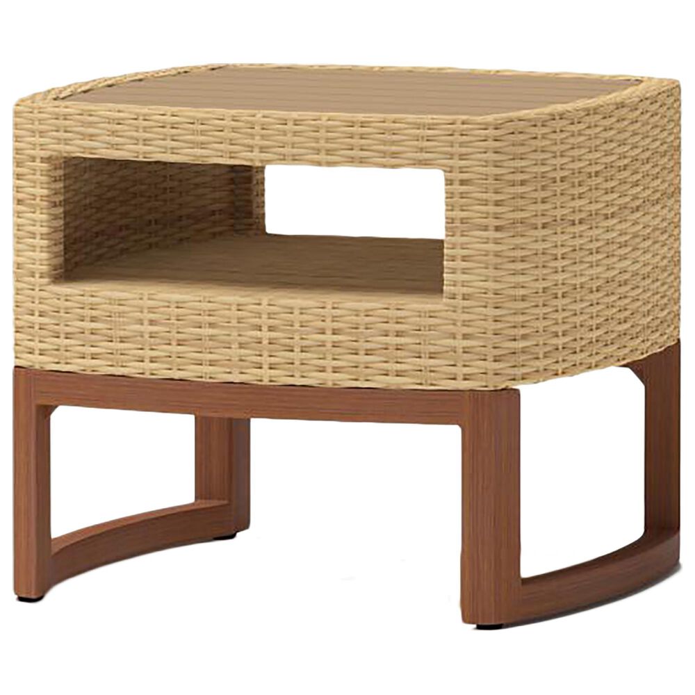 RST Brands Mili 20" Wicker Patio Side Table in Brown, , large
