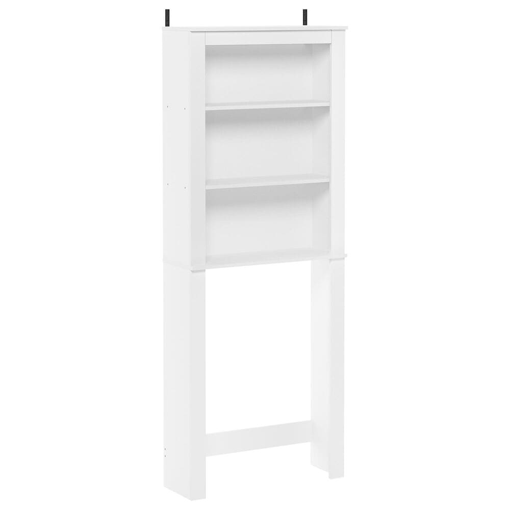 HOMLUX 63" Over the Toilet Storage Cabinet with 3 Open Shelve and Reinforced Leg in White, , large
