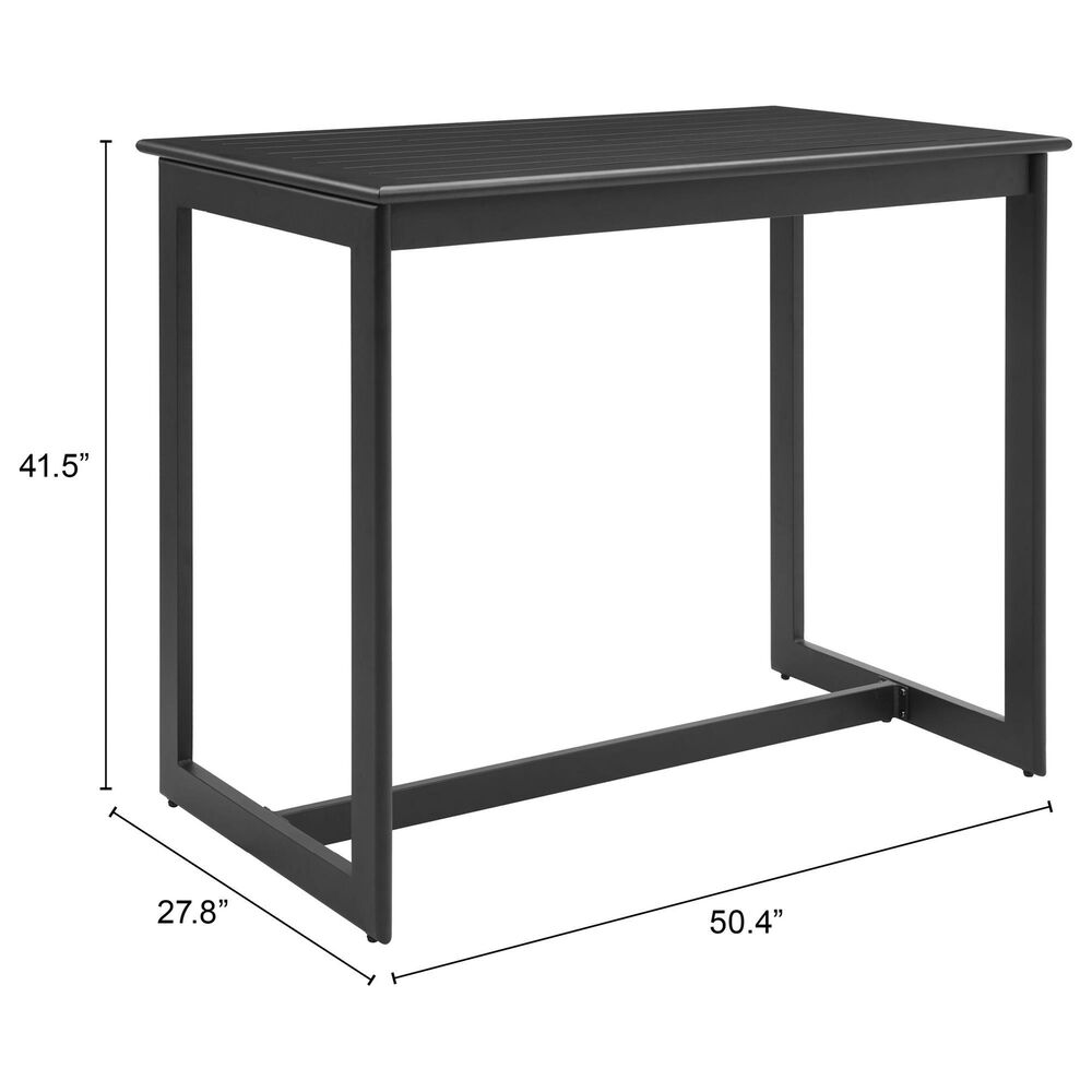 Zuo Modern Midnight Wave Bar Table in Black, , large