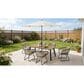Hearth and Haven 7-Piece Outdoor Rectangular Dining Set with Beige Cushion in Black, , large