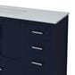 Lexora Home Jacques 84" Double Bathroom Vanity in Navy Blue with 2 cm White Quartz Top and Rectangular Sinks, , large