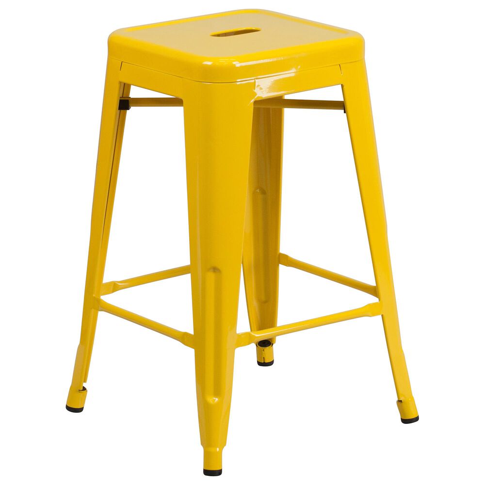 Flash Furniture 24" Counter Stool in Yellow, , large