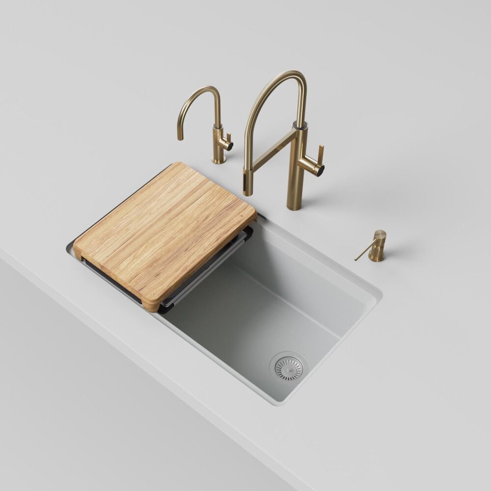 Blanco Inteos 33&quot; Undermount Single Bowl Kitchen Sink in White, , large