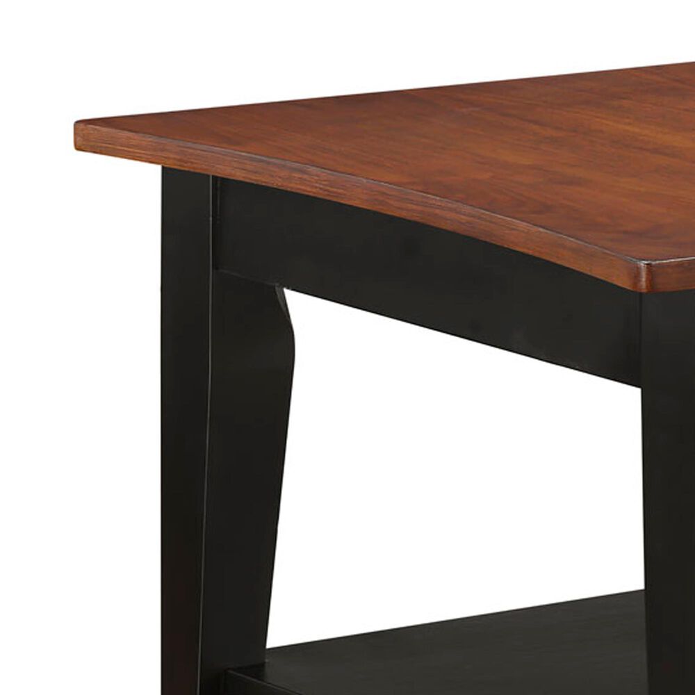 Crystal City Joplin Lift Top Cocktail Table with Casters in Walnut and Ebony, , large