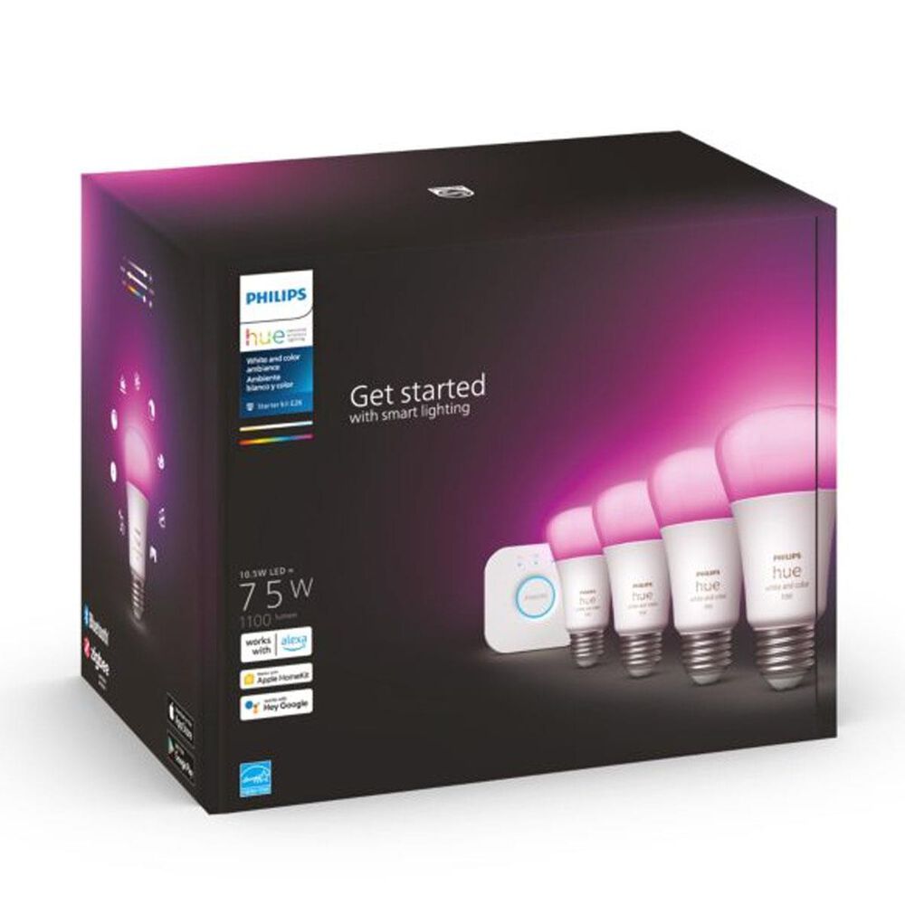 Philips Hue Starter kit E26 &#40;4 PK&#41; White and Color Ambiance, , large