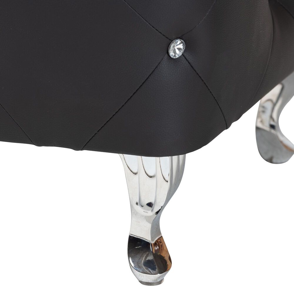 Baxton Studio Stella Accent Bench in Black, , large