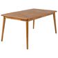 Hearth and Haven Outdoor 63" Rectangular Dining Table in Teak - Table Only, , large