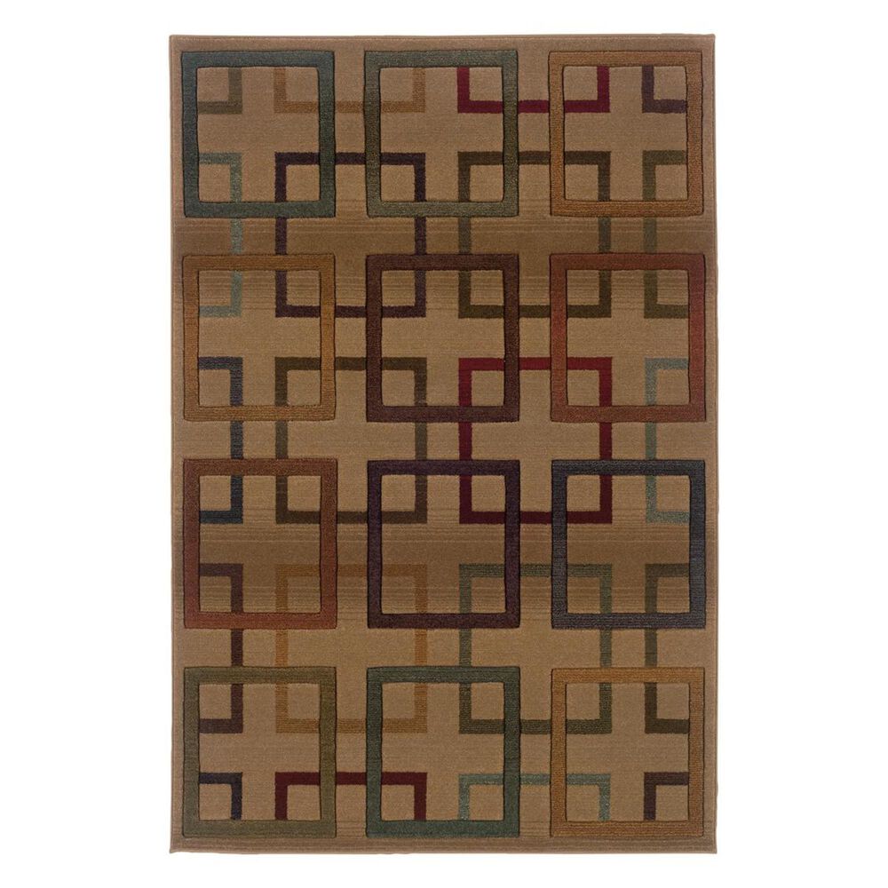 Oriental Weavers Genesis 96J 8' Square Brown Area Rug, , large