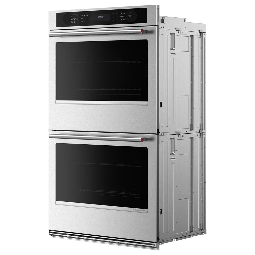 KitchenAid 30&quot; Double Wall Oven with Air Fry Mode in PrintShield Stainless, , large