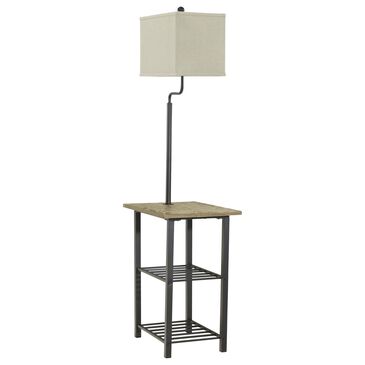 Ashley Shianne Floor Lamp in Black and Antique Brown, , large