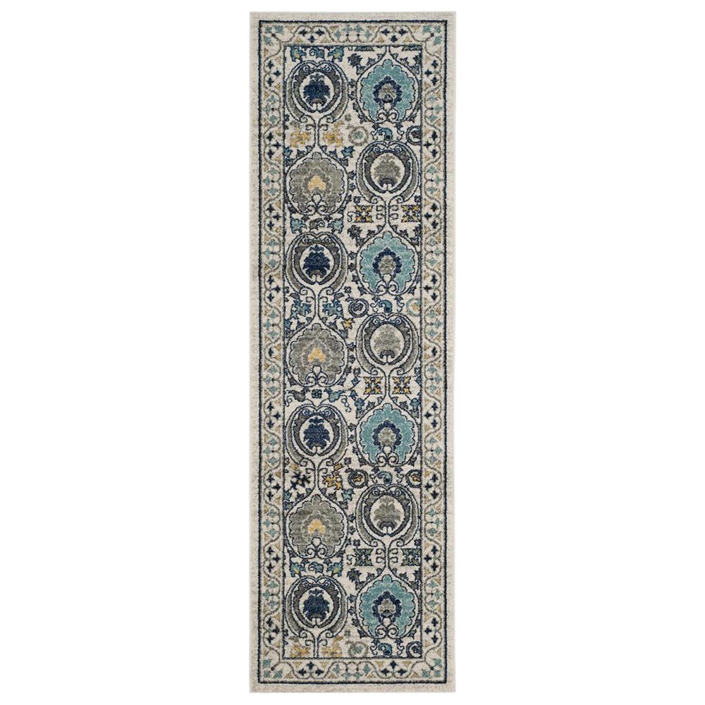 Safavieh Evoke EVK251D 2"2" x 9" Ivory and Grey Runner, , large
