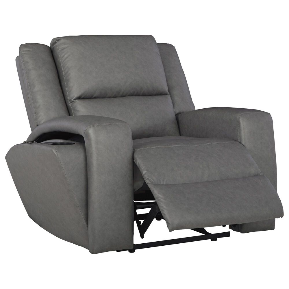 Ashley Brixworth Manual Zero Wall Recliner in Slate, , large