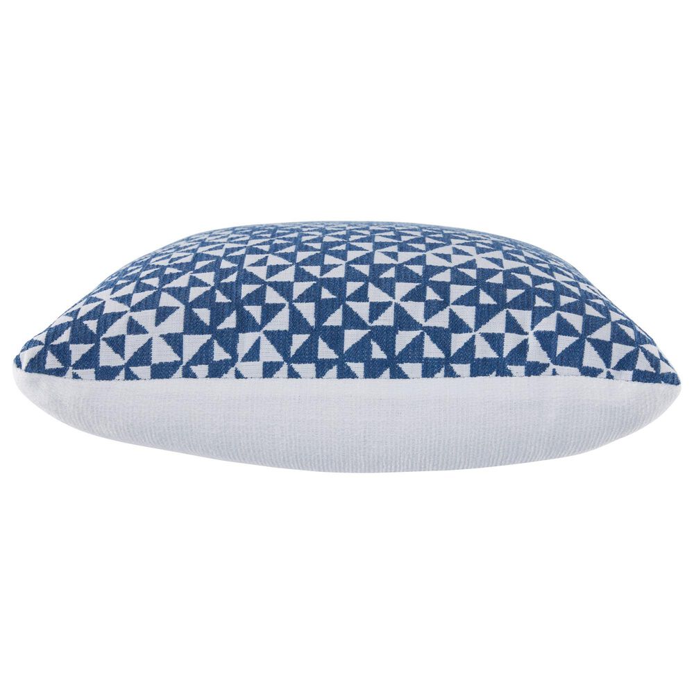 Ashley Jaycott 18&quot; Square Throw Pillow in Blue and White, , large