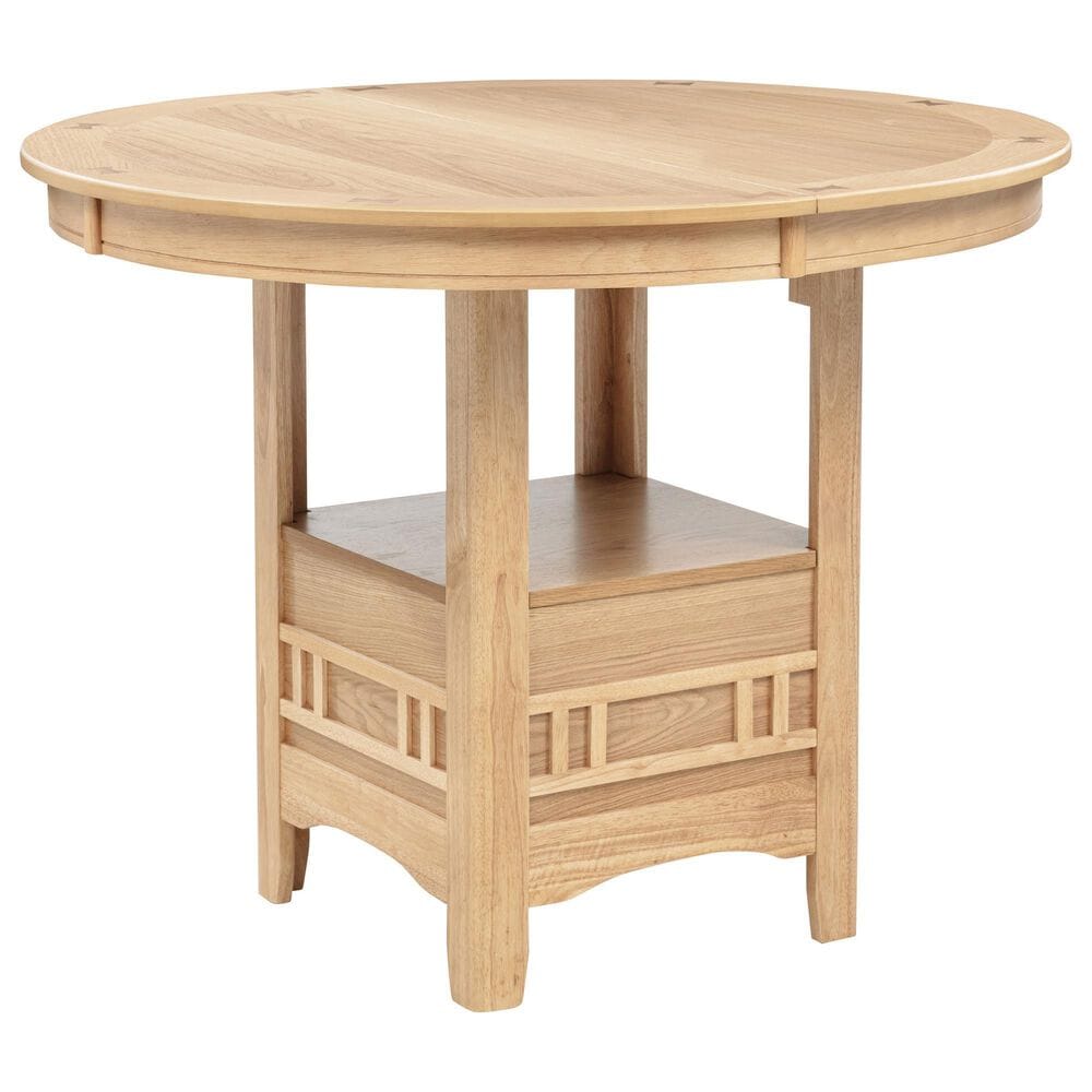 Coaster Lavon Extendable Counter Height Dining Table in Light Oak - Table Only, , large