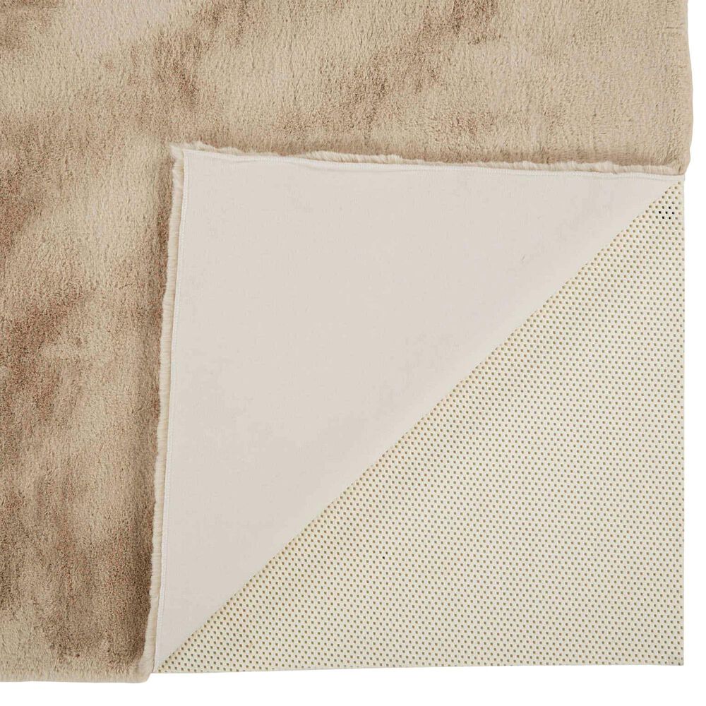 Feizy Luxe Velour 4&#39; x 6&#39; Beige Area Rug, , large