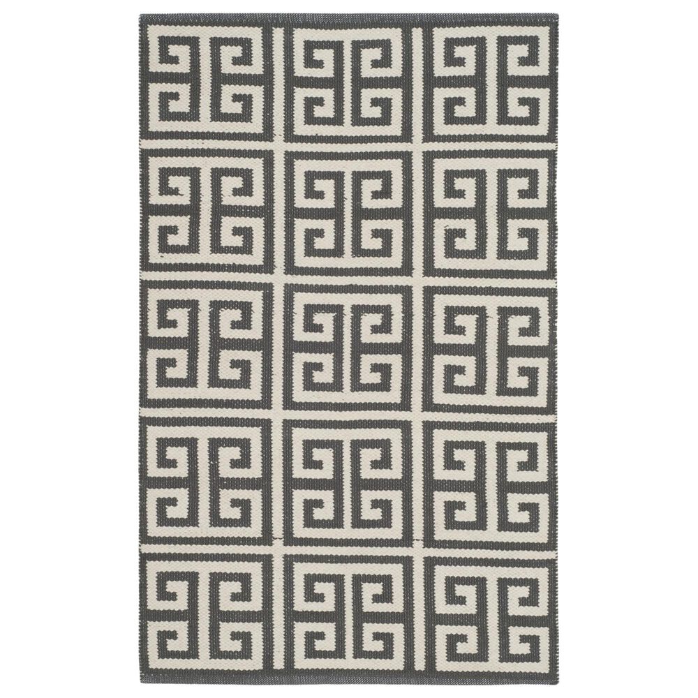 Safavieh Montauk 2'6" x 4' Dark Gray and Ivory Area Rug, , large