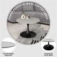Leisuremod Verve 27" Coffee Table with Resin Top in Black and White Marble, , large