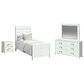 Mayberry Hill Tobais 4-Piece Twin Bed Set in White, , large