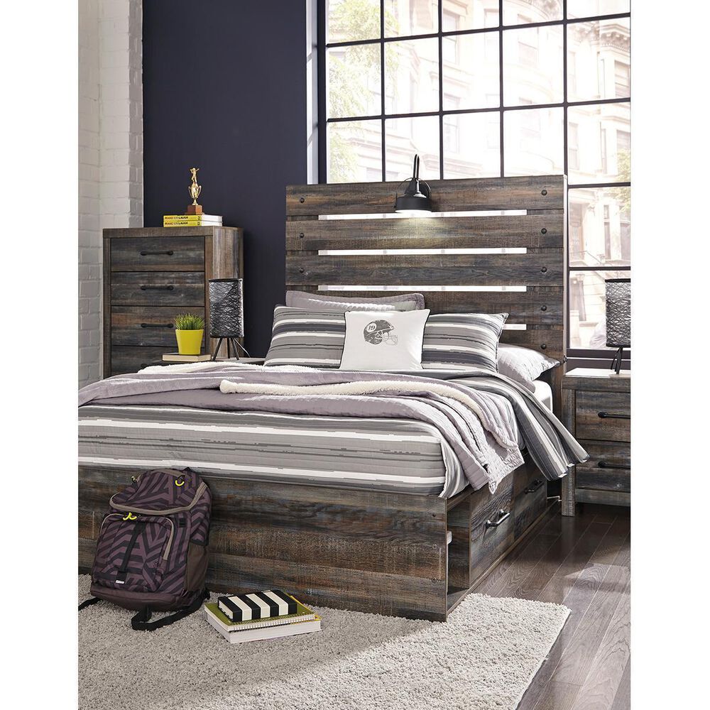 Ashley Drystan Full Storage Bed in Rustic Brown, , large