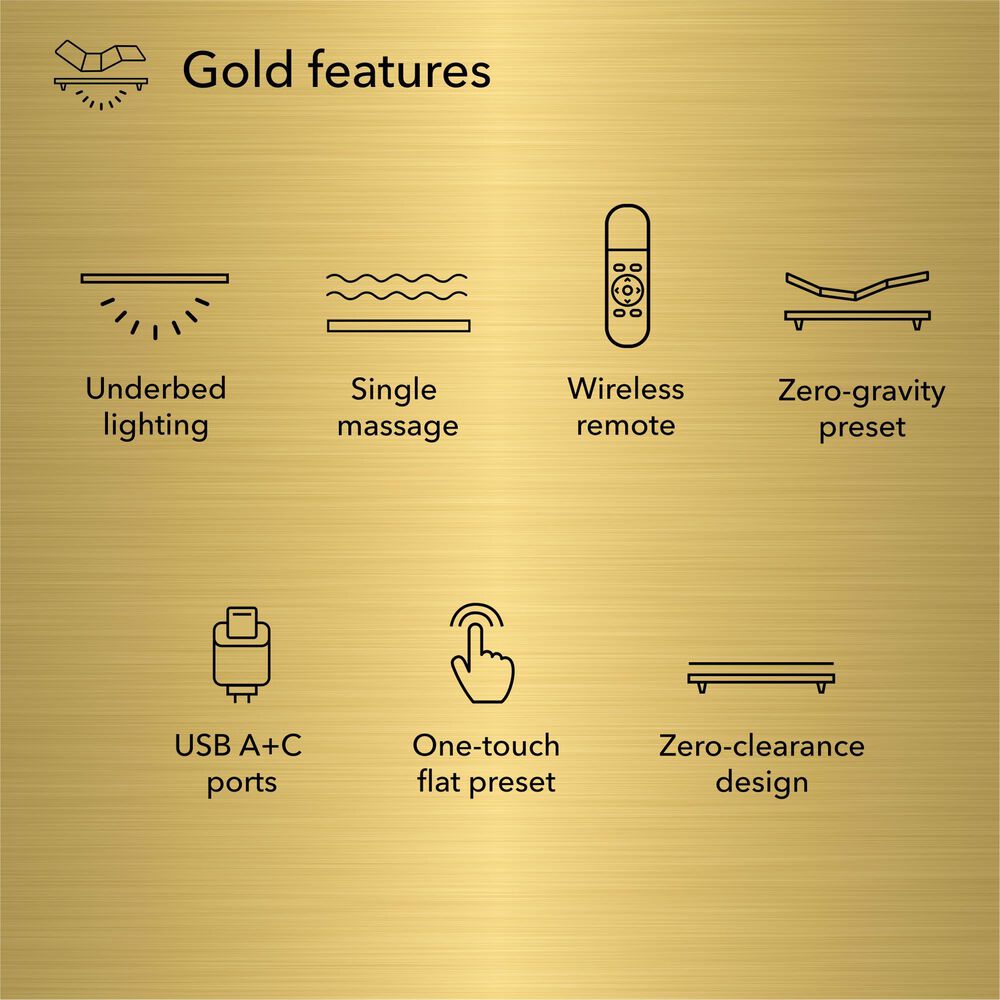 Serta Gold Baselogic Split California King Adjustable Base, , large