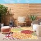 Nourison Aloha Tropical 6" x 9" Red and Multicolor Indoor/Outdoor Area Rug, , large