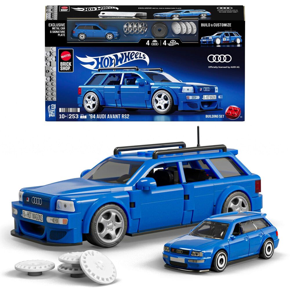 Hot Wheels Audi Avant RS2 Building Set in Blue, , large