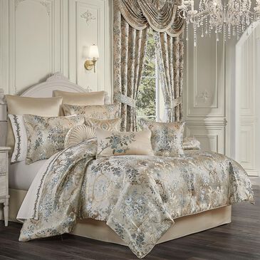 J. Queen New York Jacqueline 4-Piece Queen Comforter Set in Teal, , large