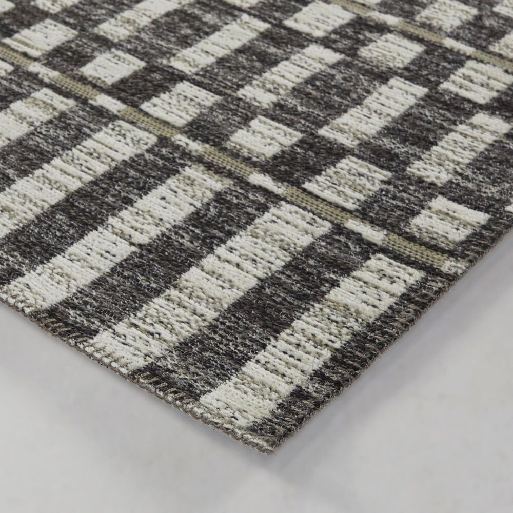 Balta Rugs Lynes Distressed Stripe 5&#39;3&quot; x 7&#39; Charcoal Area Rug, , large