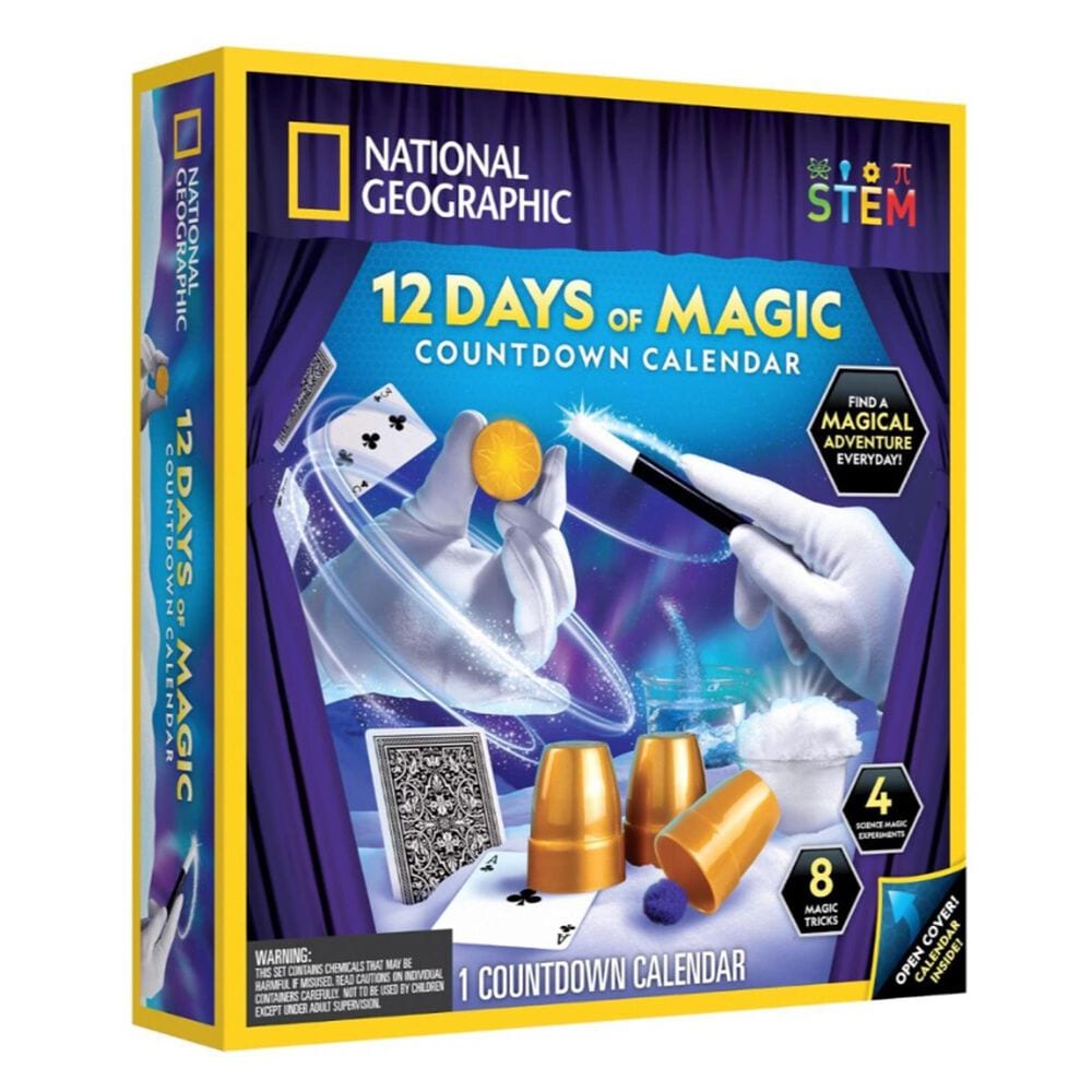 National Geographic 12 Days of Christmas Countdown Calendar with 12 Magic Tricks and Science Experiments in Multicolor, , large
