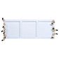 Hearth and Haven Topmax Outdoor Hanging Porch Swing Bench with Dark Gray Cushion in White, , large