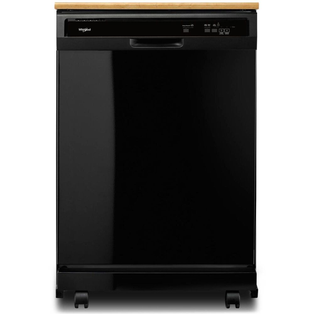 Whirlpool Portable Heavy-Duty Dishwasher with1-hour Wash Cycle in Black, , large