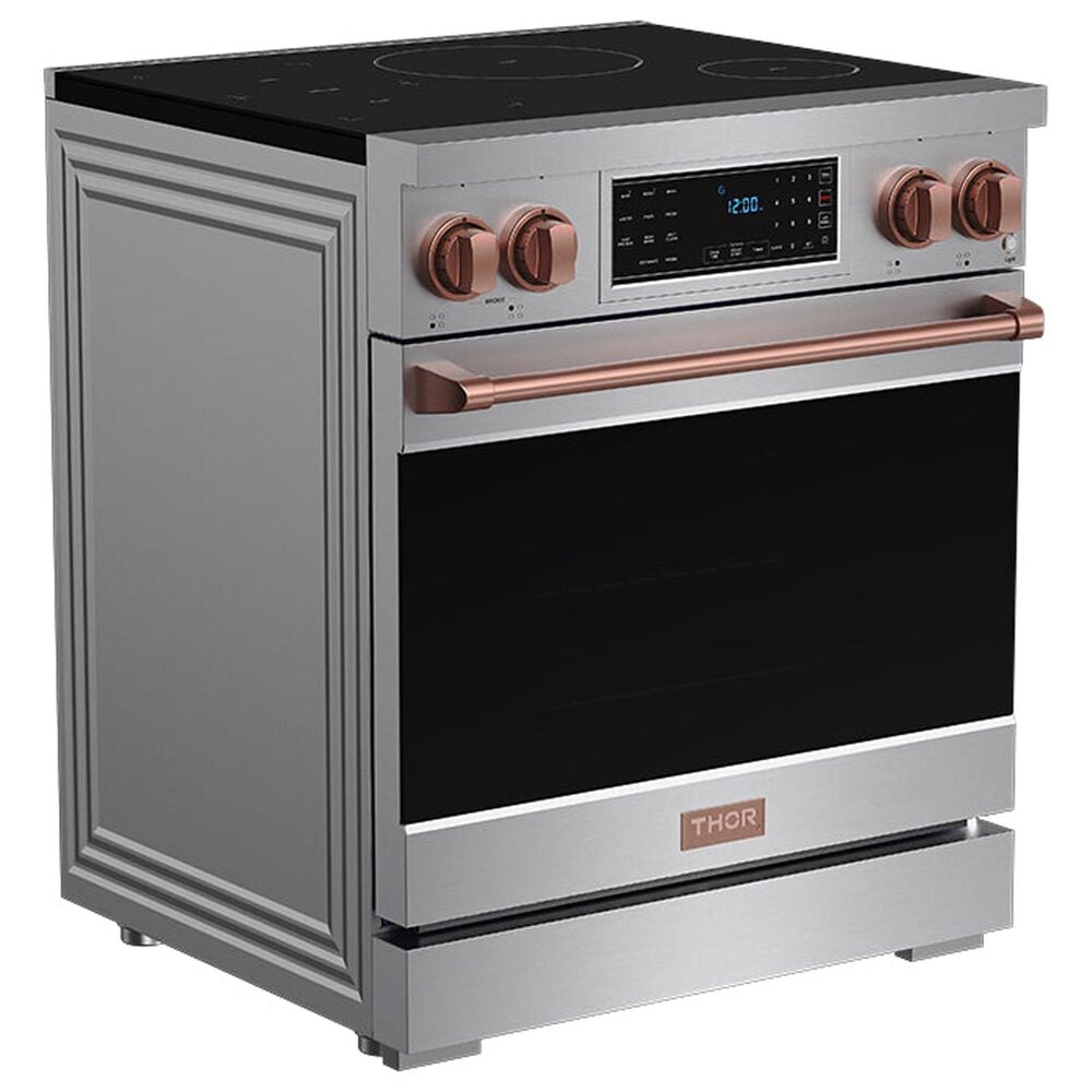Thor Kitchen Gordon Ramsay 4.8 Cu. Ft. Professional Induction Range with Rose Gold Color Kit Assembly in Stainless Steel, , large