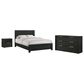 Mayberry Hill South Bend Queen Panel Bed with Dresser and Nightstand in Black, , large