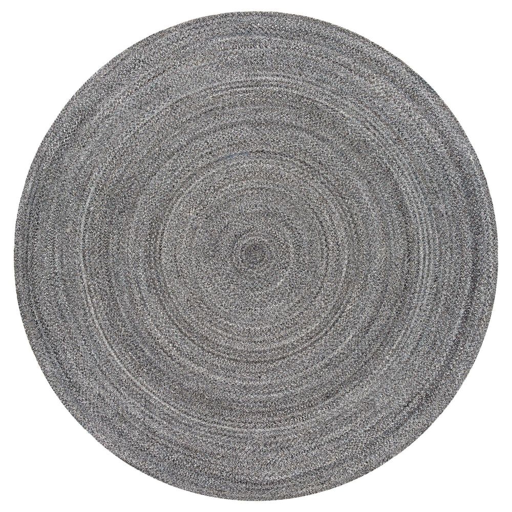 Surya Azalea 8" Round Gray, Black and Dark Brown Area Rug, , large
