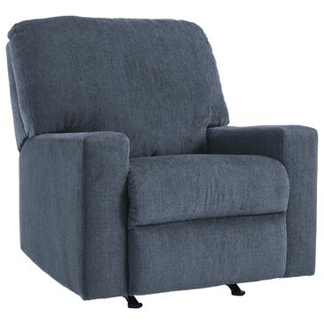 Ashley Rannis Manual Rocker Recliner in Navy, , large